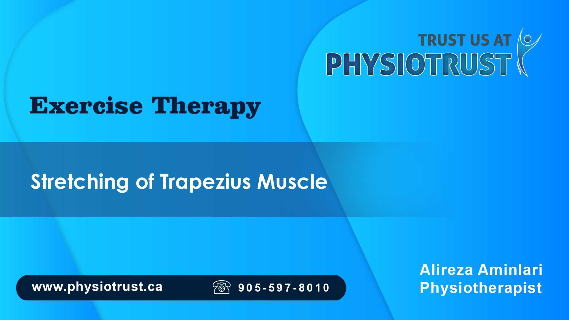 Stretching of trapezius muscle