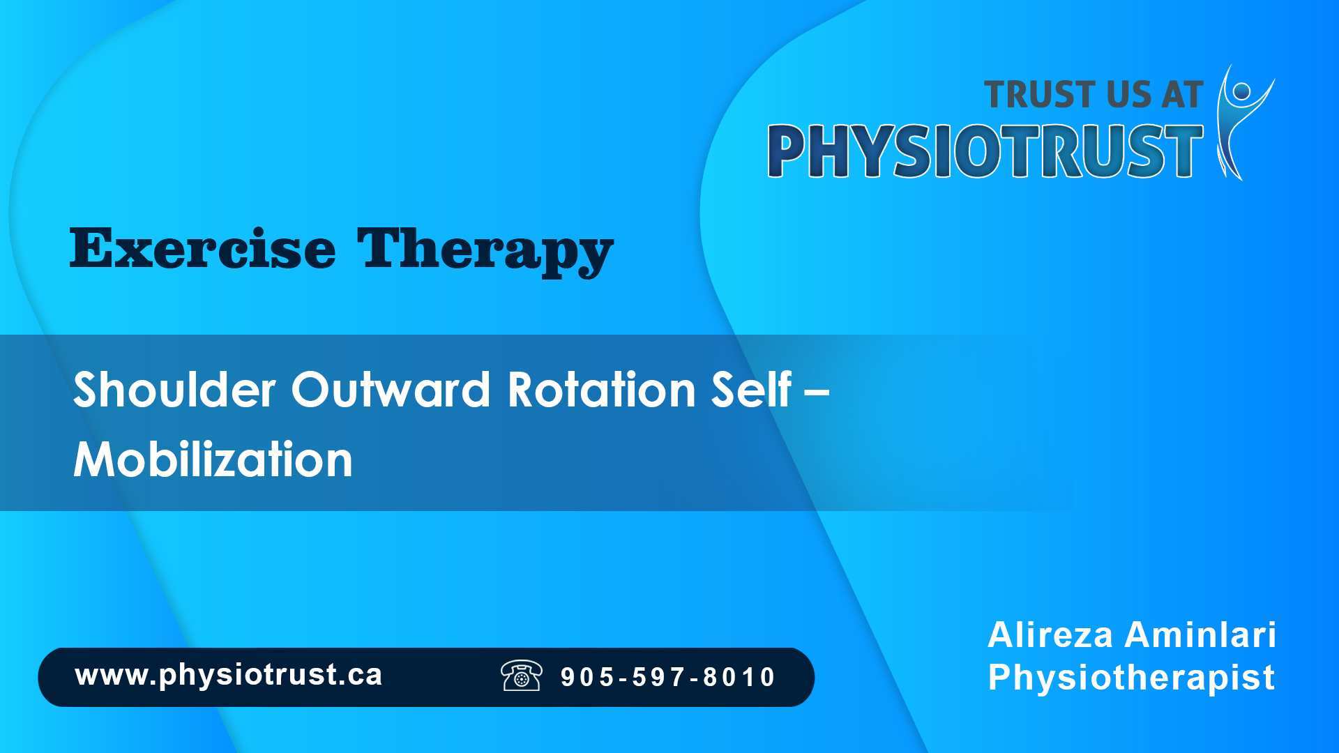 Shoulder outward rotation self mobilization