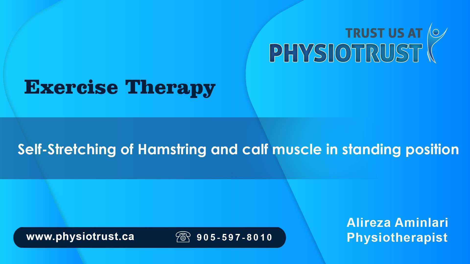 Self Stretching of Hamstring and calf muscle in standing position