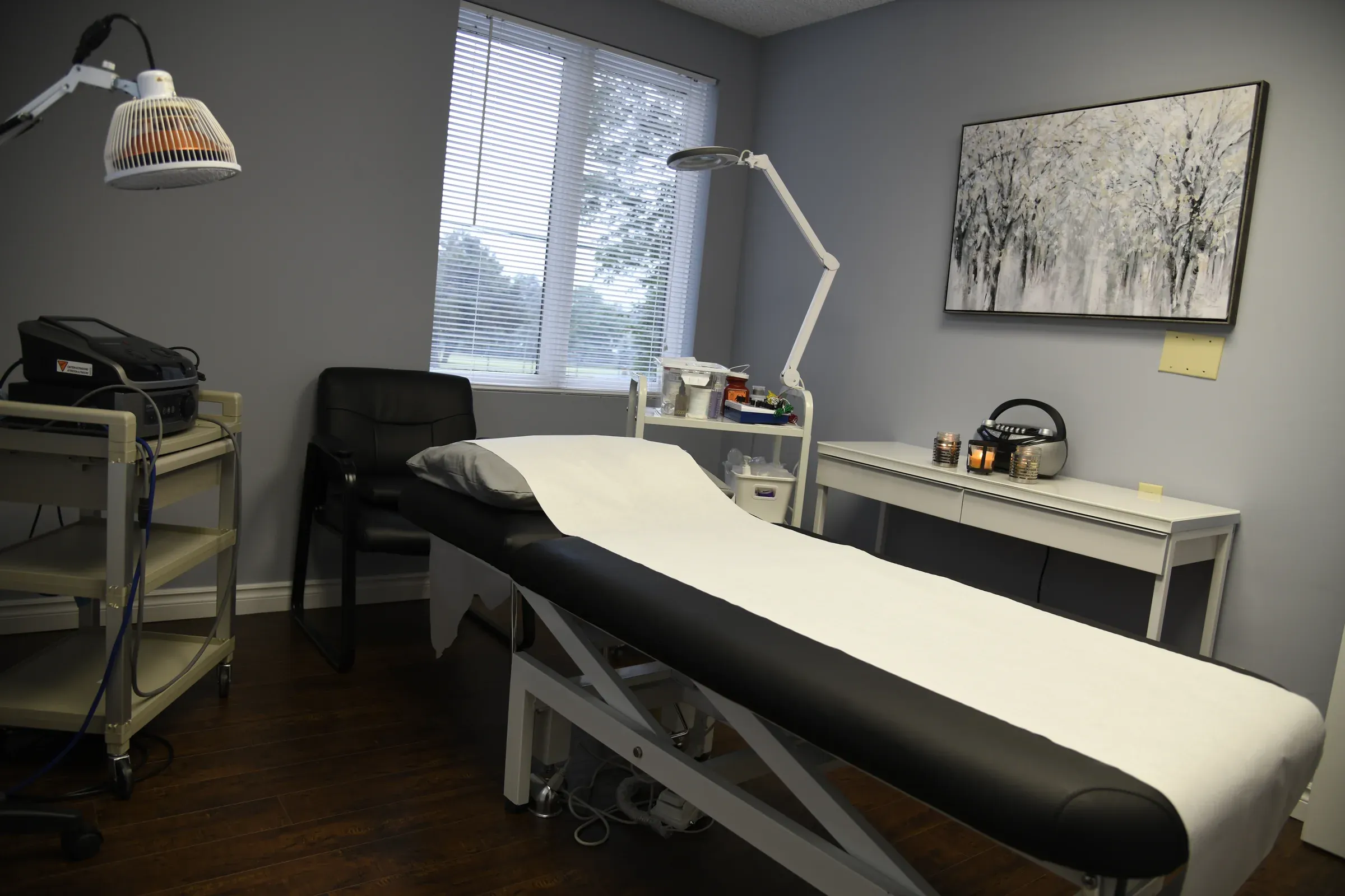 A prepared treatment room at Physiotrust